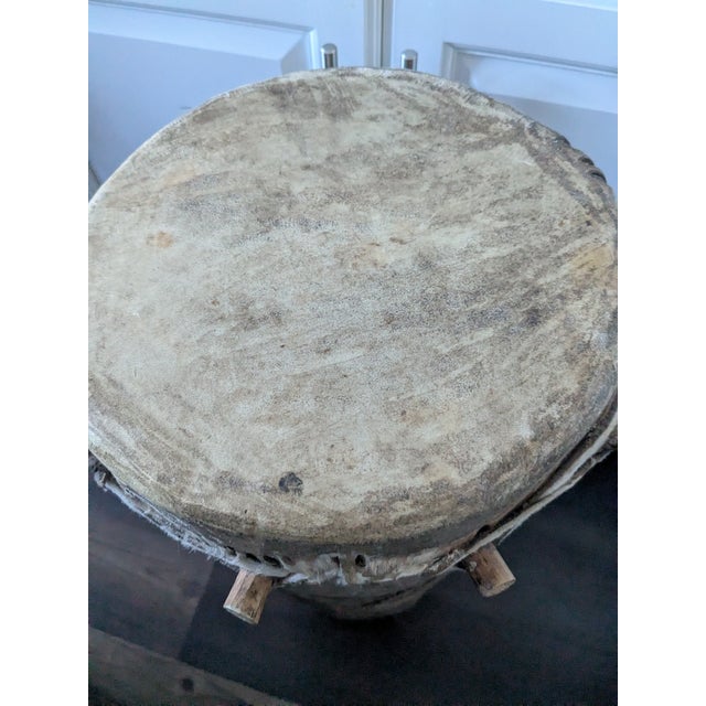 Tribal African Tribal Carved Drum 20th Century For Sale - Image 3 of 14
