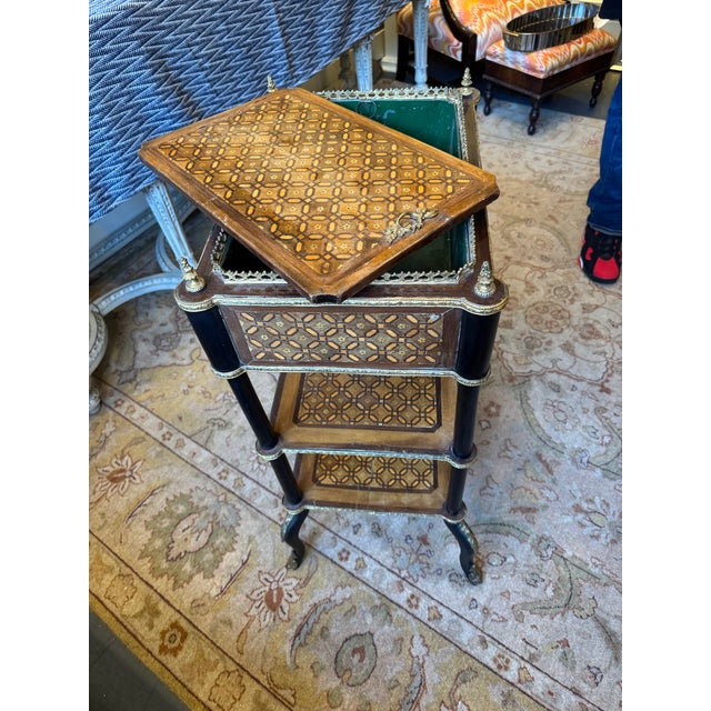 19th Century Antique French Parquetry Planter Table For Sale - Image 5 of 8