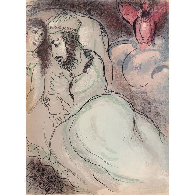 Modern Marc Chagall, Sara et Abimélec, Nude, 1960, Original Lithograph For Sale - Image 3 of 9