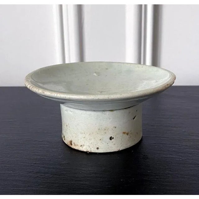 19th Century Small Korean White Ceramic Stem Dish Joseon Dynasty For Sale - Image 4 of 13