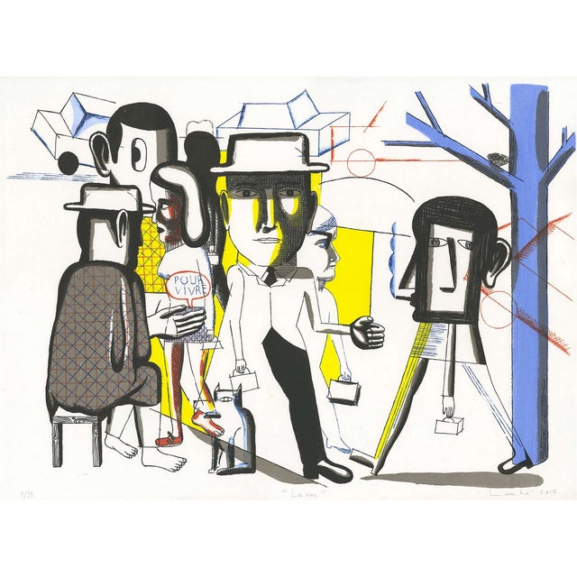 Eric Lambé, La Rue, 2017, Lithograph For Sale