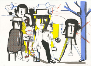 Eric Lambé, La Rue, 2017, Lithograph