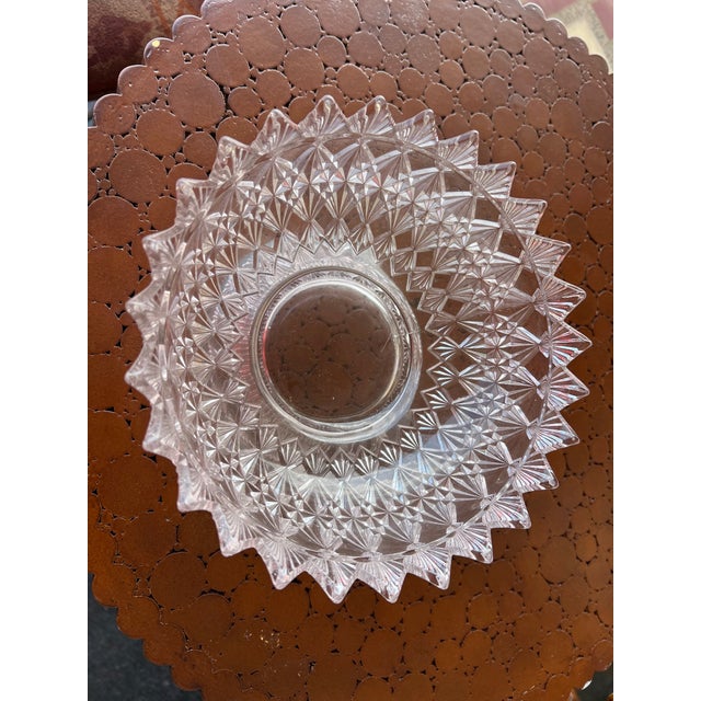 Late 19th Century Diamond Cut Patterned Glass Bowl For Sale - Image 4 of 5