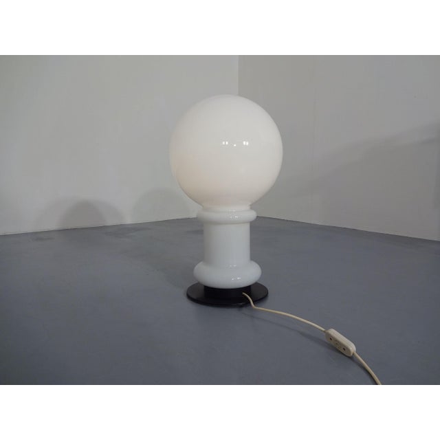 Mid-Century Modern Opal Glass Floor Lamp from Glashütte Limburg, Germany, 1960s For Sale - Image 3 of 12