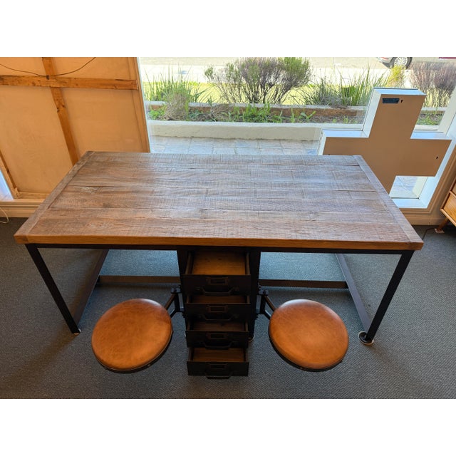 Four Hands Rupert Industrial Architect Work Table Desk | Chairish