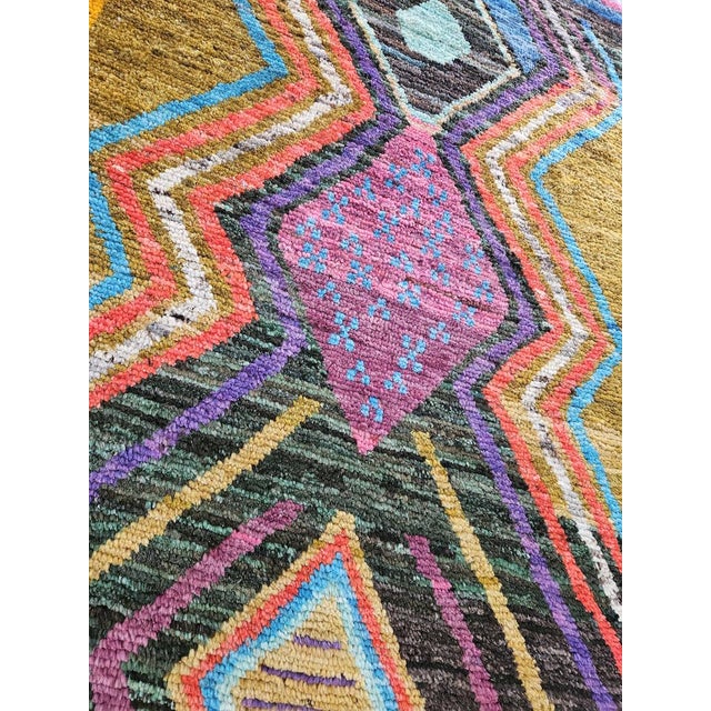 Boho Chic Vintage Afghan Tribal Rug, 2010s For Sale - Image 3 of 12