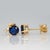 2020s 1.19ct Ceylon Blue Sapphire Stud Earrings With Natural Diamonds: Solid 14k Gold, Pair For Sale - Image 5 of 5