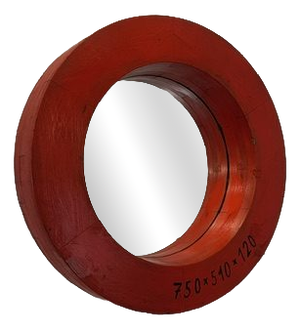 Vintage Industrial Wooden Mirror in Negative Molds, 1930