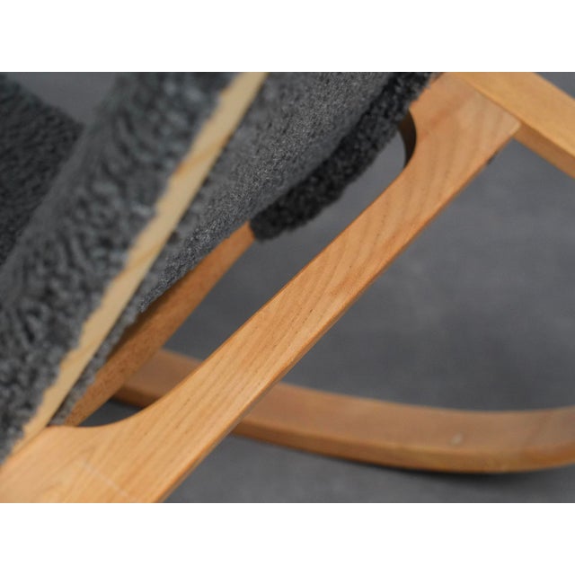 Beige Dondolo Bentwood Rocking Chair by Luigi Crassevig for Crassevig, Italy, 1970s For Sale - Image 8 of 11