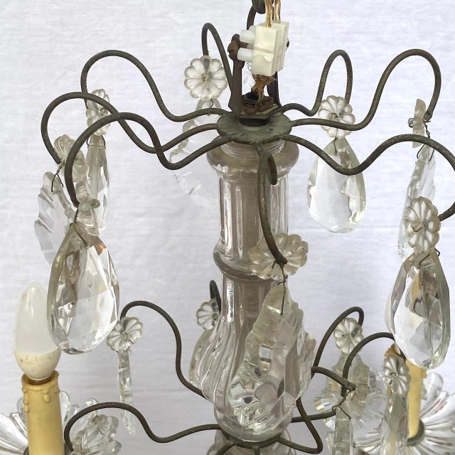 Antique Bohemian Crystal Chandelier, 1890s For Sale - Image 8 of 11