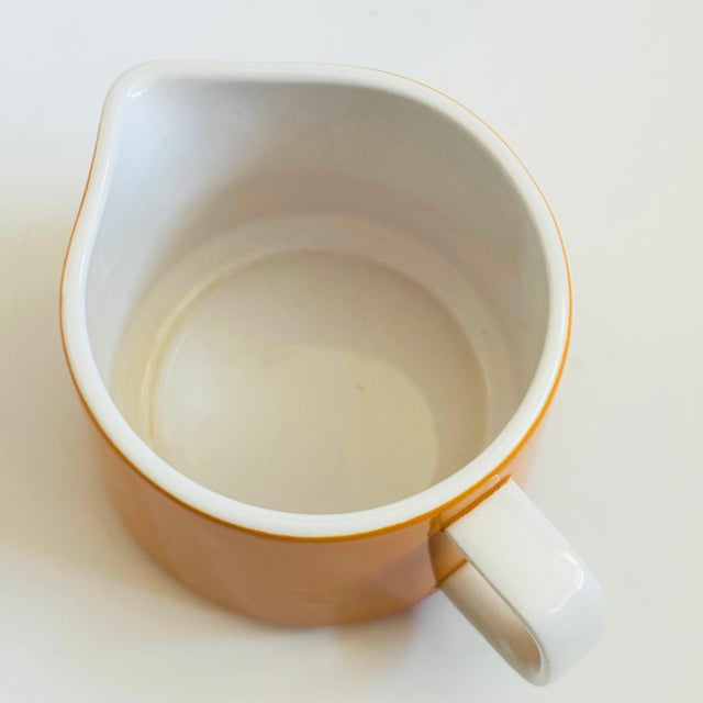 Mid Century Mikasa Mediterrania Orange and White Creamer Pitcher For Sale In San Francisco - Image 6 of 7