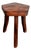 Brutalist Stool in Wood, 1960s For Sale