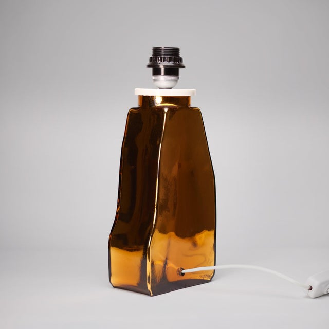 Glass Lamp by Gustav Leek for Orrefors, Sweden, 1960s, in Flawless conditions. Designed 1960 to 1969 I have official proof...