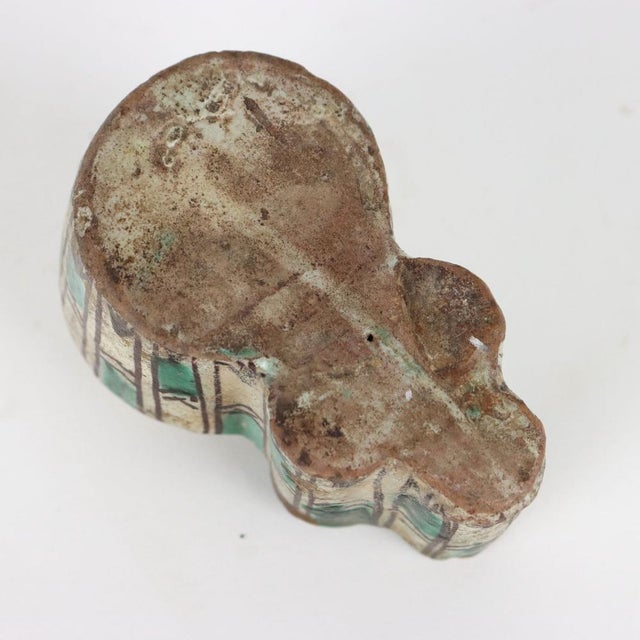 Ceramic Antique Inwell in Enamelled Earthenware For Sale - Image 7 of 8