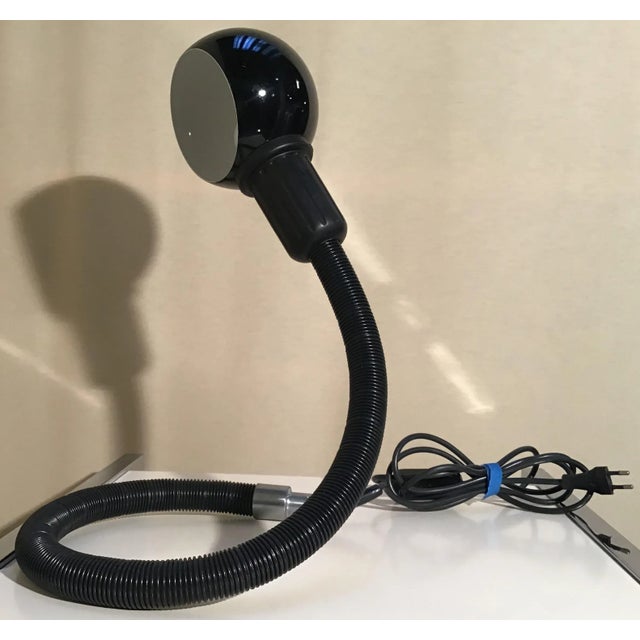 Metal Black Table Lamp by Isao Hosoe for Valenti Luce, 1968 For Sale - Image 7 of 7