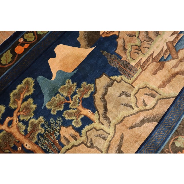 Early 20th Century Zabihi Collection Chinese Peking Pictorial Gallery Size Rug - 6' x 12'3" For Sale - Image 12 of 12
