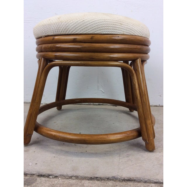 Vintage Rattan Footstool Ottoman Chairish