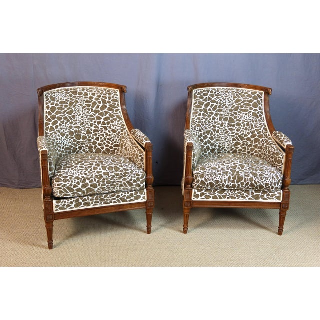 19th Century Bergère Armchairs, Set of 2 For Sale - Image 13 of 14
