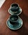 Mid-Century Modern Ceramic Cups and Saucers from Holicska Szilvia, 2010s, Set of 4 For Sale - Image 3 of 5