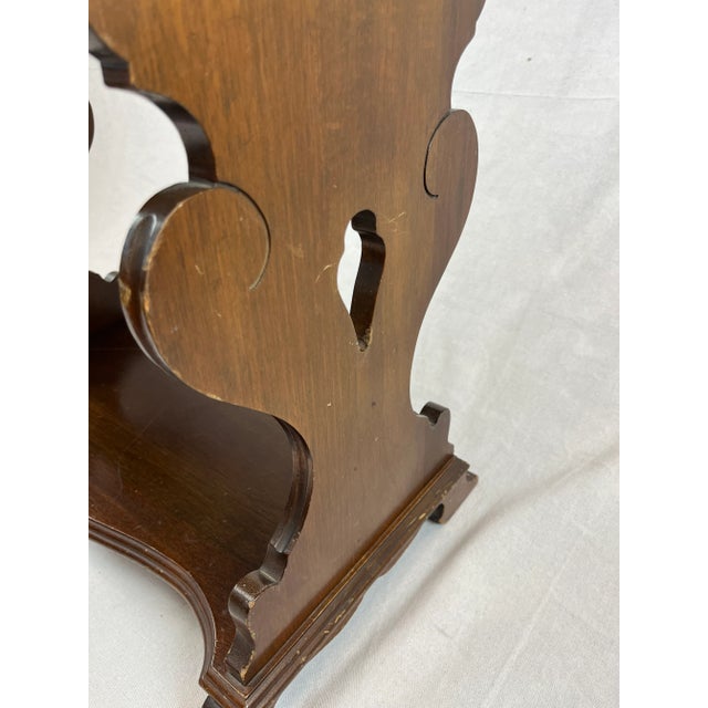 Vintage 1930s Mahogany Magazine & Book Stand - Jacobean/Victorian-Revival Period For Sale - Image 11 of 15