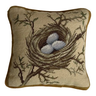 Decorative Needlepoint Pillow by Katha Diddel, 1998 For Sale