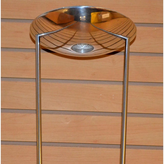 1980s 20th Century Estiluz Chrome Torchière Halogen Floor Lamp Leonardo Marelli Italy For Sale - Image 5 of 16