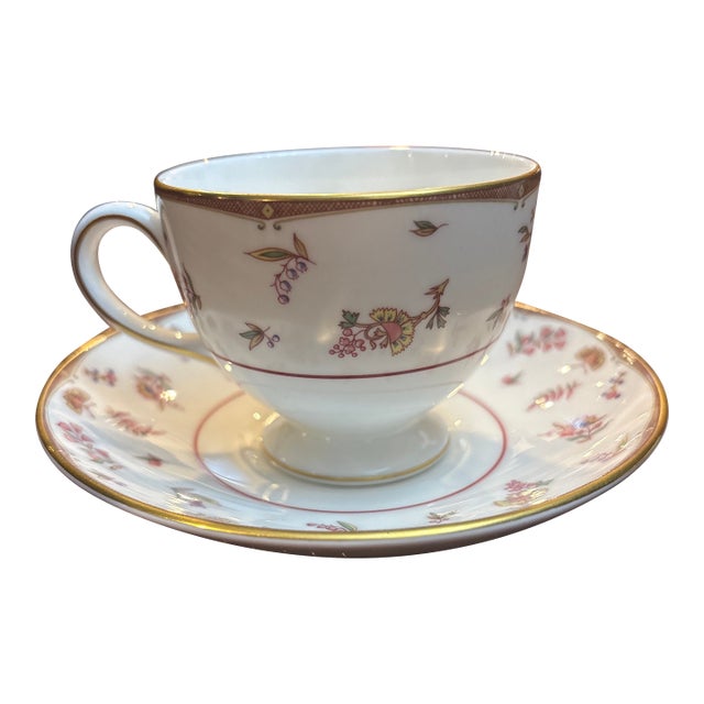 Wedgwood Rouen Teacup and Saucer 1950-1962 For Sale