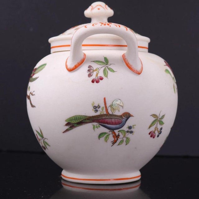 Antique Parian Pot Pourri Vase with Enamelled Birds attributed to Minton For Sale - Image 9 of 18