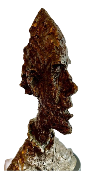 Unknown, Sculptural Head, Patinated Bronze