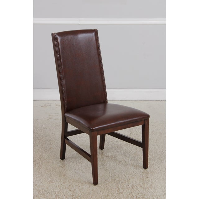 Set of 6 Stickley Leather Dining Chairs For Sale - Image 10 of 15