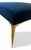 2020s Colette Ottoman in Navy Velvet With Vintage Solid Brass Stiletto Legs For Sale - Image 5 of 6