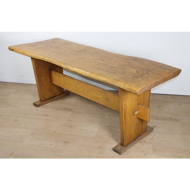 Brutalist Dining Table in Wood, 1960s For Sale - Image 14 of 18