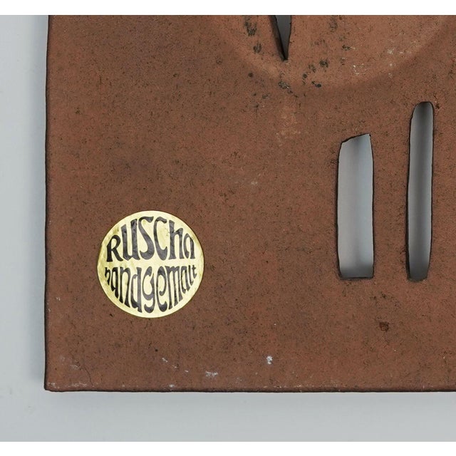 Vintage Wall Tiles from Ruscha-Keramik, W. Germany, 1970s, Set of 2 For Sale - Image 15 of 16
