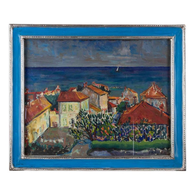 Sirio Pellegrini, Landscape in Falconara, Mixed Media, 1968 For Sale