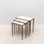 R & Y Augousti Set of 3 Nesting Tables in White Shagreen and Mother of Pearl With Bronze Patina Brass by R&y Augousti For Sale - Image 4 of 11