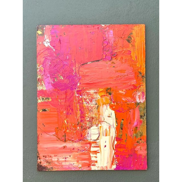 Vintage Abstract Expressionist Painting on Canvas For Sale - Image 12 of 12
