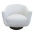 Interlude Home Simone Swivel Chair in Haze Faux Shearling For Sale