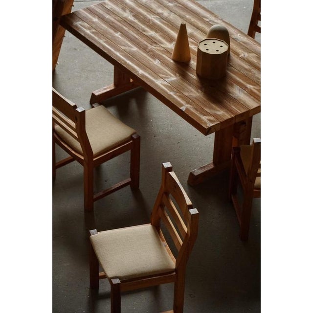 Danish Modern Brutalist Chairs in Pine by Hans Jørgen Frydendal, 1970s, Set of 6 For Sale - Image 18 of 18