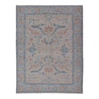Hand Knotted Oushak Rug by Keivan Woven Arts 4'11 X 6'10 For Sale