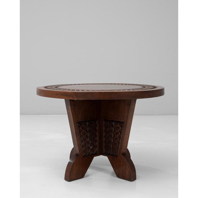 20th Century African Carved Wooden Coffee Table in Original Patina For Sale - Image 4 of 18