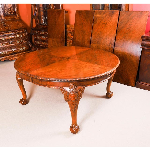 Antique Burr Walnut Queen Anne Revival Dining Table by Maple & Co, 19th Century For Sale - Image 9 of 18