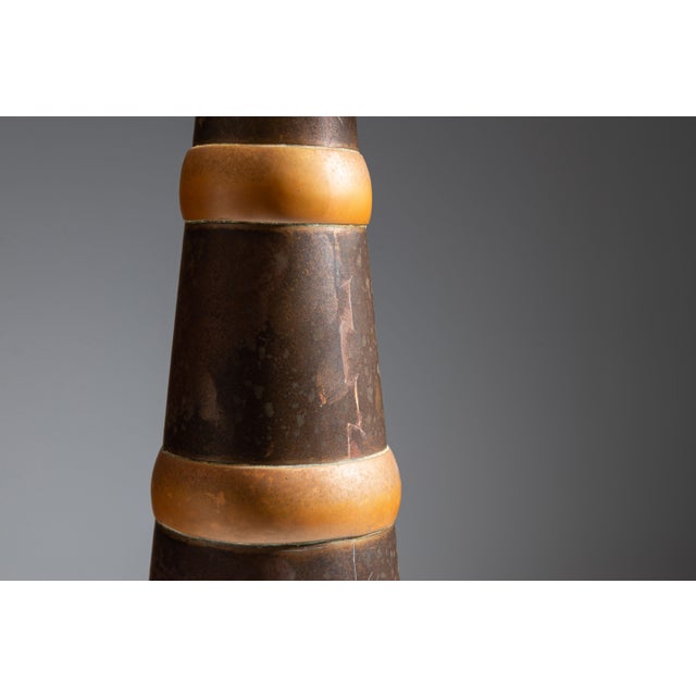 Scandinavian Tapered Copper and Brass Table Lamp, 1960s For Sale - Image 12 of 15