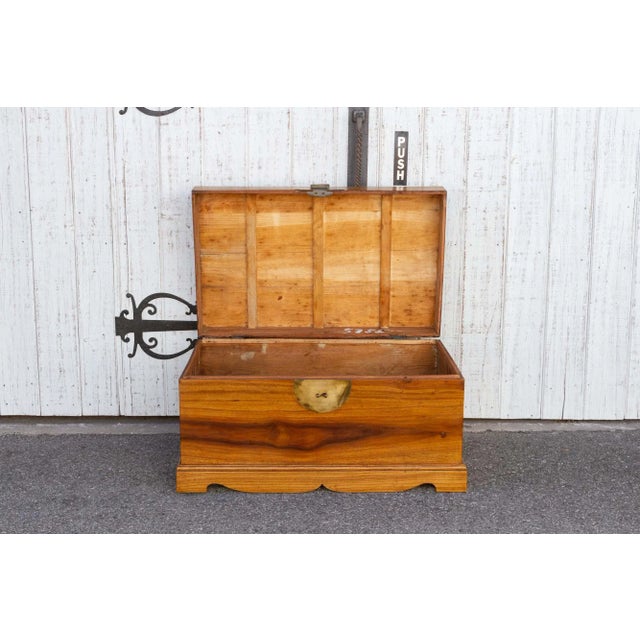 19th Century Campaign Style Asian Cedar Chest For Sale - Image 5 of 10
