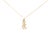 Contemporary 10k Yellow Gold 1/4 Cttw Diamond 3 Stone Swirl and Drop Pendant Necklace For Sale - Image 3 of 4