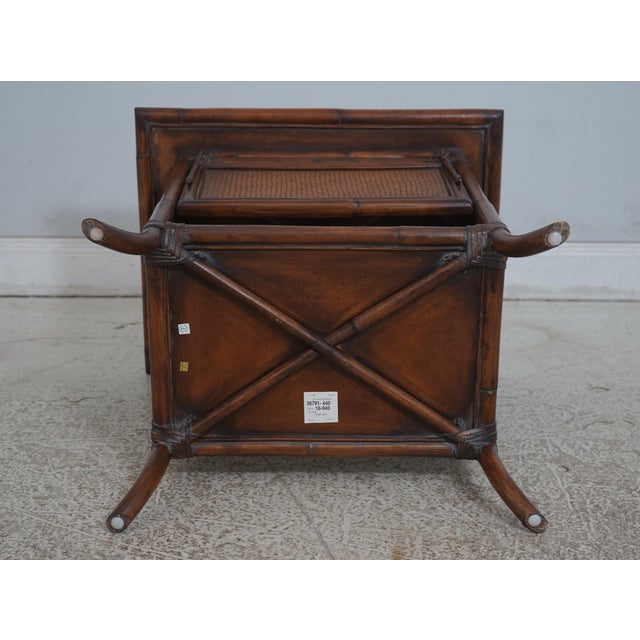 Thomasville Tommy Bahama Style Rattan Occasional Table For Sale - Image 11 of 12