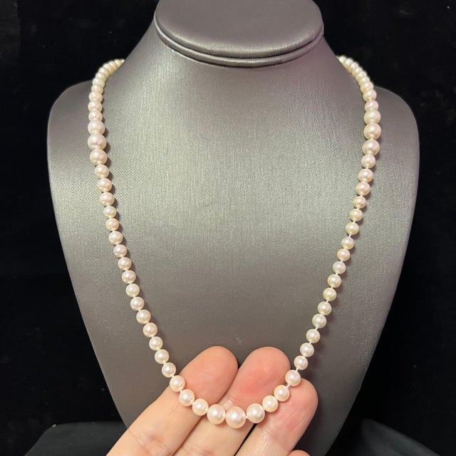 Akoya Pearl Necklace 28.5" 14k Gold 8.50 mm Certified For Sale - Image 12 of 12
