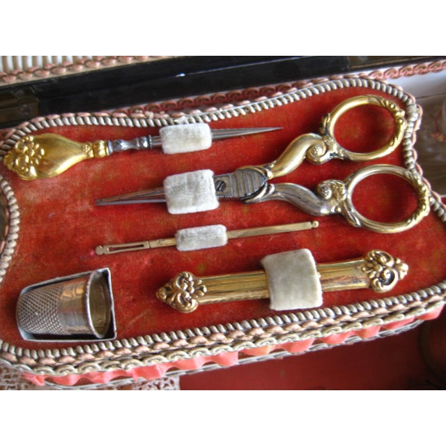 Mid 19th Century French Napoleon III Sewing Box For Sale - Image 4 of 10