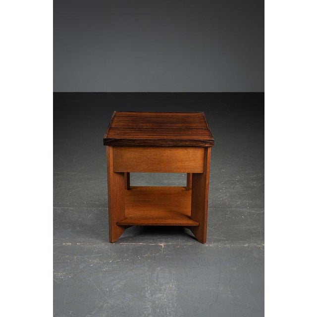 Hague School Side Table by Architect H. Wouda, 1920s For Sale - Image 4 of 13