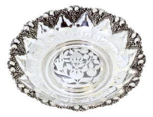 Silver Fruit Bowl Cut in the shape of Fruits