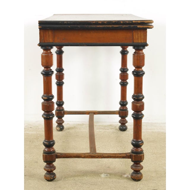 Vintage European Wooden Bridge Game Table For Sale - Image 12 of 13